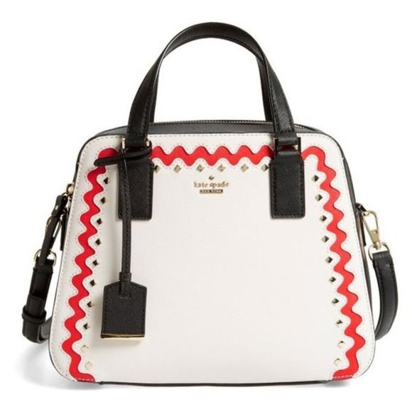 kate spade Handbags - Kate Spade New York Cameron street little babe leather satchel ric rac trim EUC!